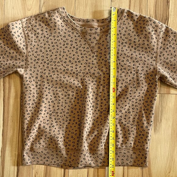 Abercrombie & Fitch Soft Brown Leopard  Crewneck Long Sleeve Sweatshirt, Size M - Picture 7 of 8
